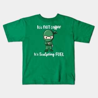 Coffee is Sculpting Fuel Kids T-Shirt